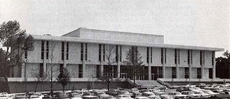 Image of the Archives and History and State Library Building at 109 E. Jones Street, Raleigh, N.C., ca. 1969. From "Home for North Carolina History,"  program for the building dedication, 1969. From the State Documents Collection, State Library of North Carolina, NC Digital Collections.