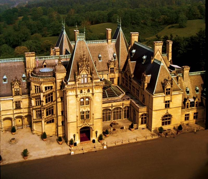 Aerial view of Biltmore Mansion