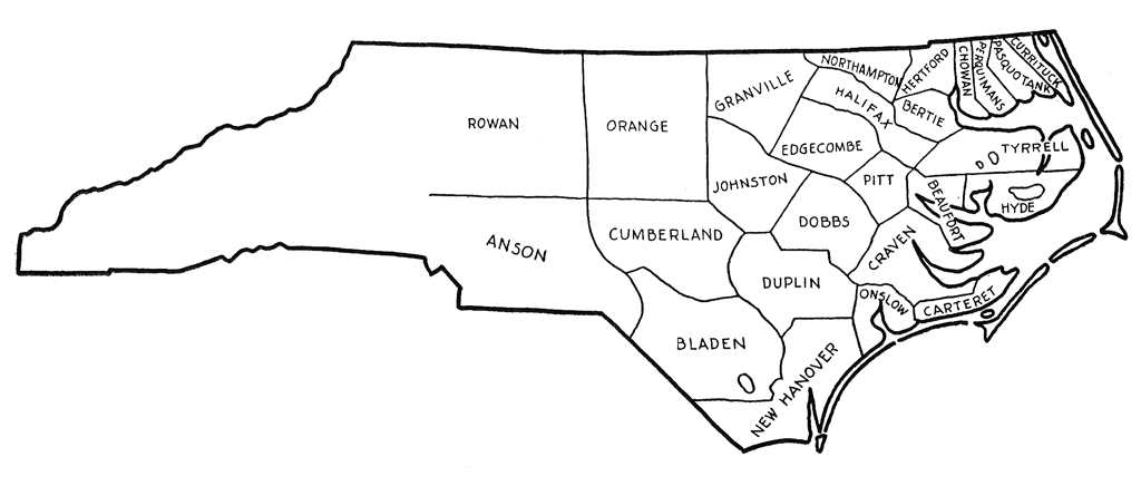 the formation of the North Carolina counties