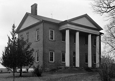 A photograph of Daniel Munroe Forney's house, Ingleside, taken April 1940. Historic American Buildings Survey. "David Forney Mansion". Photograph. Documentation compiled after 1933. HABS NC,55-LINC.V,1-. Prints and Photographs Division, Library of Congress.