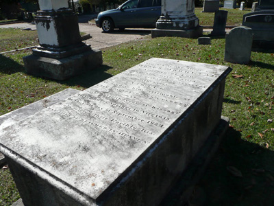 Moses Mordecai grave, Oakwood Cemetery, Raleigh, NC.  Photograph from the N.C. Family Records Collection, State Library of North Carolina.  